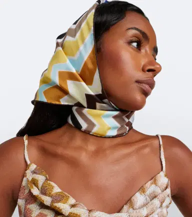 Missoni Zigzag silk twill scarf | Thumbnail 5