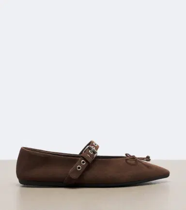 Miu Miu Suede ballet flats | Thumbnail 3 Miu Miu Suede ballet flats | Thumbnail 3