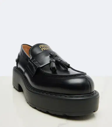 Miu Miu Leather platform loafers | Thumbnail 2 Miu Miu Leather platform loafers | Thumbnail 2