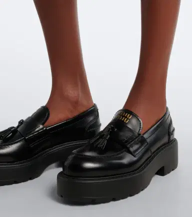 Miu Miu Leather platform loafers | Thumbnail 6 Miu Miu Leather platform loafers | Thumbnail 6