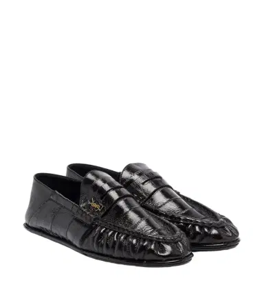 Saint Laurent Cassandre croc-effect leather loafers | Thumbnail 1