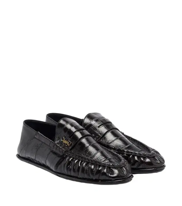 Saint Laurent Cassandre croc-effect leather loafers