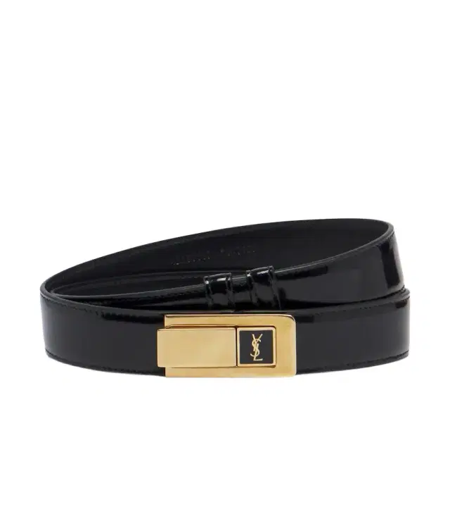 Saint Laurent Cassandre patent leather belt