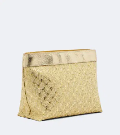 Missoni Mini leather-trimmed lamé pouch | Thumbnail 2 Missoni Mini leather-trimmed lamé pouch | Thumbnail 2