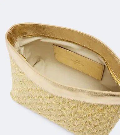 Missoni Mini leather-trimmed lamé pouch | Thumbnail 3 Missoni Mini leather-trimmed lamé pouch | Thumbnail 3