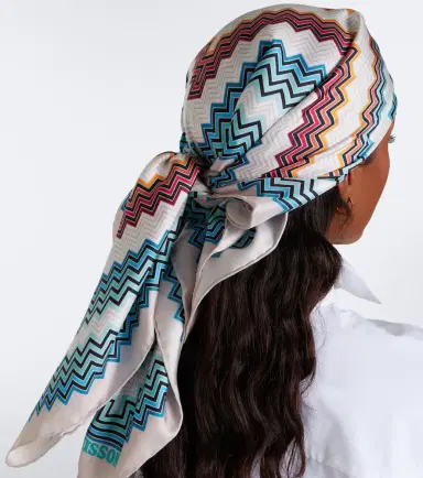 Missoni Zigzag silk twill scarf | Thumbnail 5