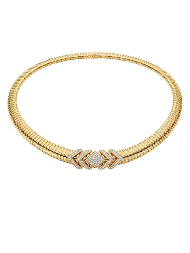 Wish Fine Jewelry 0.77ct Diamond 18K Italian Gold Choker Necklace