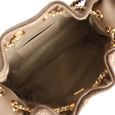 Chanel Chanel Mini 25 Hobo Bag Dark Khaki Pony Hair Gold Hardware | Thumbnail 9