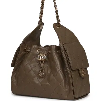 Chanel Chanel Small 25 Hobo Bag Dark Khaki Caviar Gold Hardware | Thumbnail 5 Chanel Chanel Small 25 Hobo Bag Dark Khaki Caviar Gold Hardware | Thumbnail 5