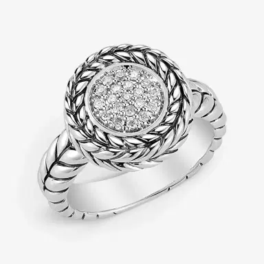 JAI JAI Sterling Silver Diamond Box Chain Statement Ring JJH6002R-DI - by The Solist | Thumbnail 2 JAI JAI Sterling Silver Diamond Box Chain Statement Ring JJH6002R-DI - by The Solist | Thumbnail 2