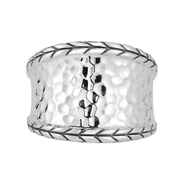 JAI JAI Sterling Silver Hammered Saddle Ring JJH3008R - by The Solist