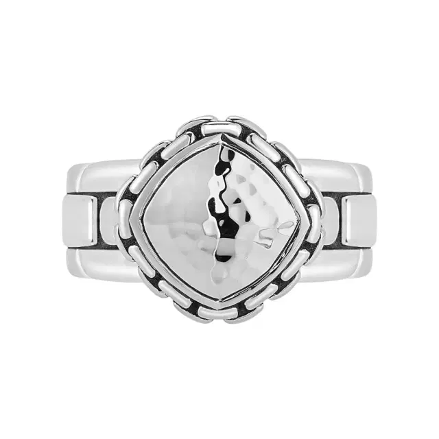 JAI JAI Sterling Silver Hammered Statement Ring JJH3006R - by The Solist