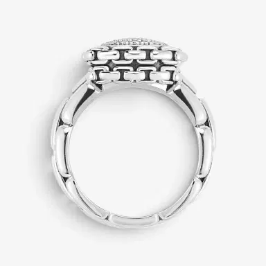 JAI JAI Sterling Silver Pave Diamond Cushion Statement Ring JJH6005R-DI - by The Solist | Thumbnail 3