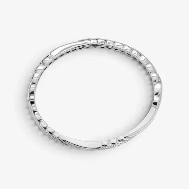 JAI JAI Wings of Love Sterling Silver Hinged Bangle Bracelet JJH1027B - M by The Solist | Thumbnail 3