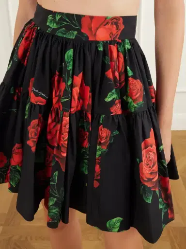 Dolce & Gabbana Floral-print Cotton-poplin Mini Skirt | Thumbnail 4 Dolce & Gabbana Floral-print Cotton-poplin Mini Skirt | Thumbnail 4