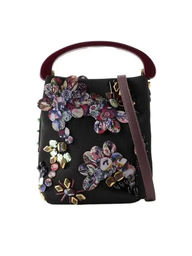 Dries Van Noten Bead-embellished Leather-trimmed Mesh Tote