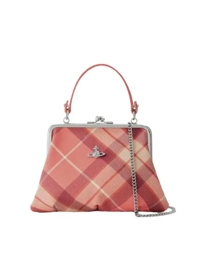 Vivienne Westwood Granny Frame Mini Orb-detailed Checked Vegan Material Tote