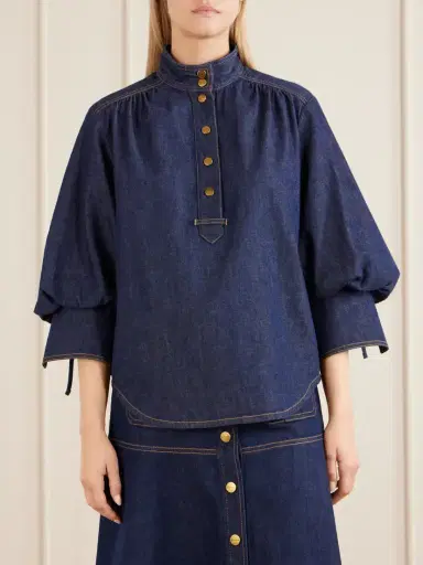 Zimmermann Gathered Denim Shirt | Thumbnail 3 Zimmermann Gathered Denim Shirt | Thumbnail 3