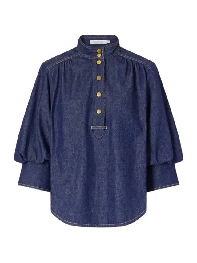 Zimmermann Gathered Denim Shirt