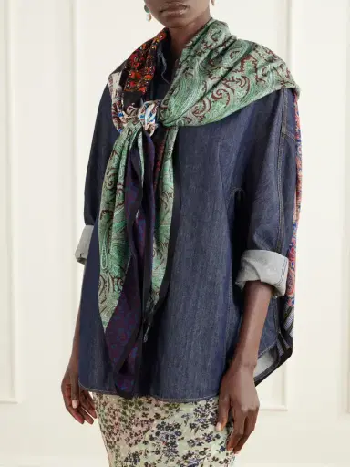 Dries Van Noten Floral-printed Satin Scarf | Thumbnail 5