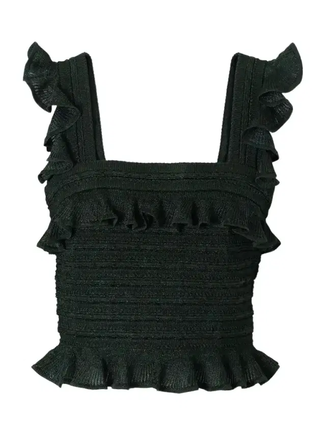 Zimmermann Ruffled Knitted Tank