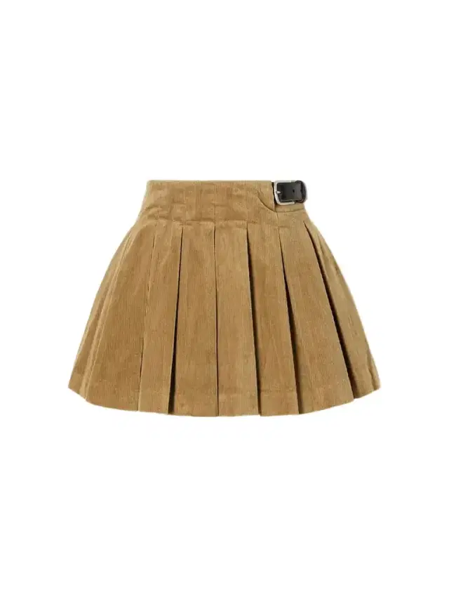 Sea Garrett Pleated Stretch-cotton Corduroy Mini Skirt