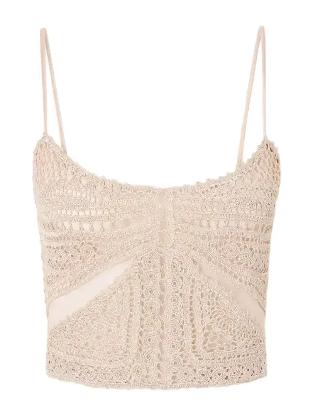 Ulla Johnson Mollie Crochet And Tulle Top