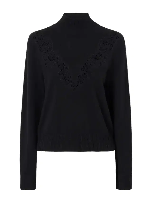 Zimmermann Valiant Lace-trimmed Wool Turtleneck