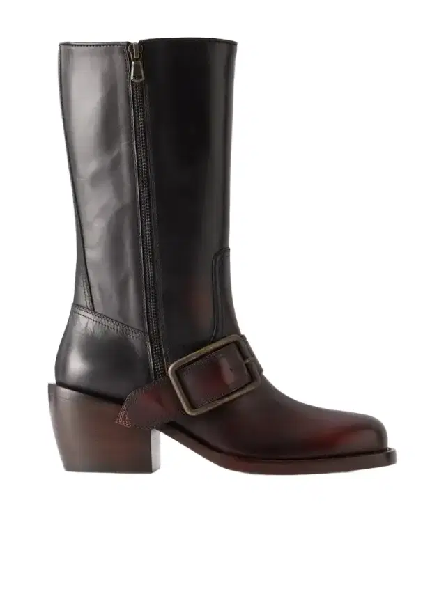 Dries Van Noten Buckle-detail Leather Knee Boots