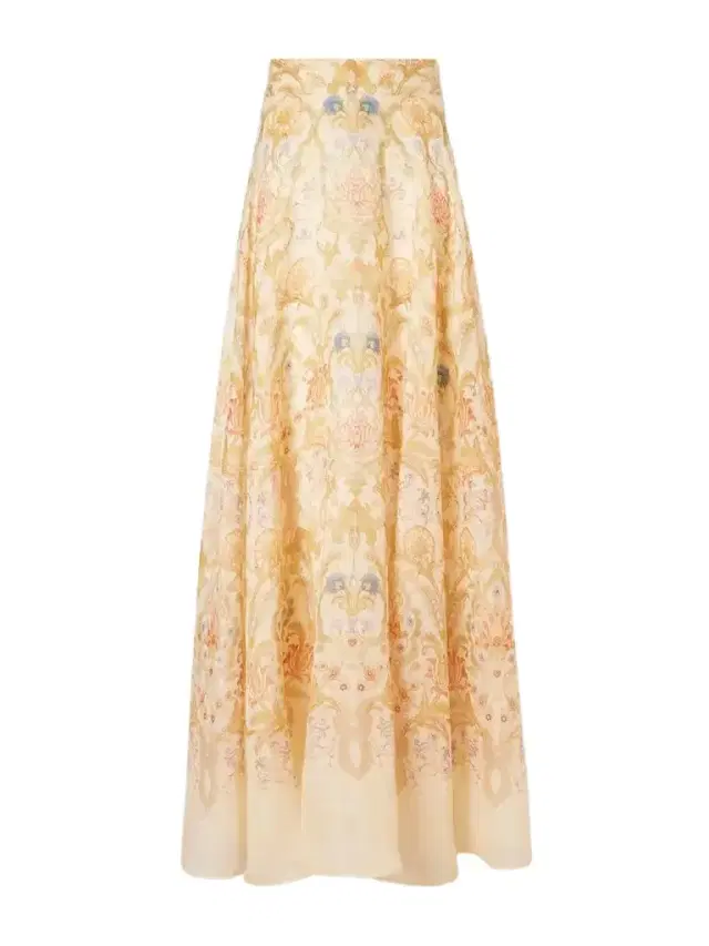 Valiant Circle Linen And Silk-blend Midi Skirt