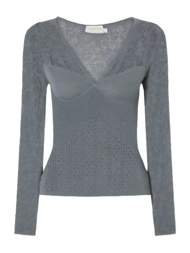 Zimmermann Pointelle Merino Wool-blend Lace Top