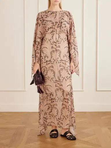 Zimmermann Valiant Cape-effect Printed Chiffon Maxi Dress | Thumbnail 2