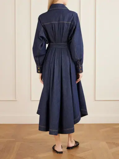 Zimmermann Belted Denim Midi Shirt Dress | Thumbnail 3