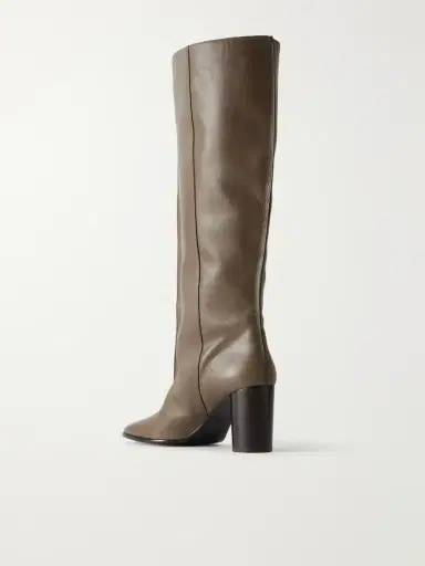 Lemaire Crease Leather Knee Boots | Thumbnail 3