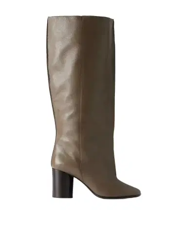 Lemaire Crease Leather Knee Boots | Thumbnail 1