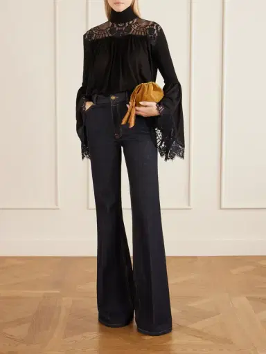 Zimmermann Valiant Lace-trimmed Lyocell-blend Blouse | Thumbnail 2