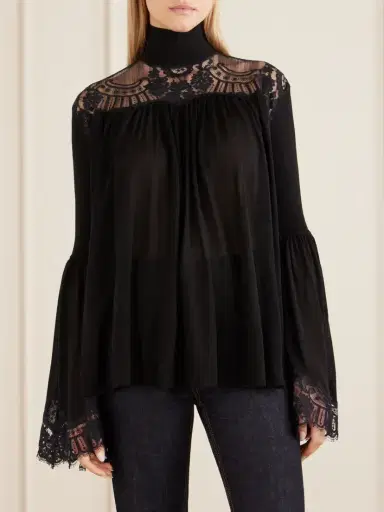 Zimmermann Valiant Lace-trimmed Lyocell-blend Blouse | Thumbnail 3