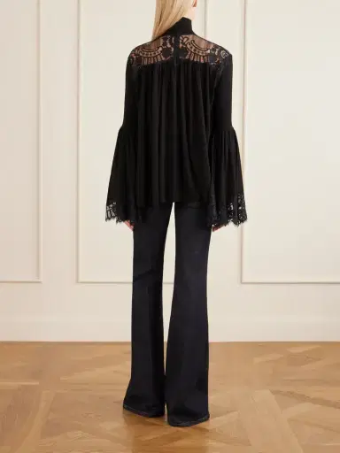 Zimmermann Valiant Lace-trimmed Lyocell-blend Blouse | Thumbnail 4