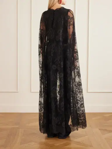 Zimmermann Valiant Cropped Cape-effect Lace Blouse | Thumbnail 3