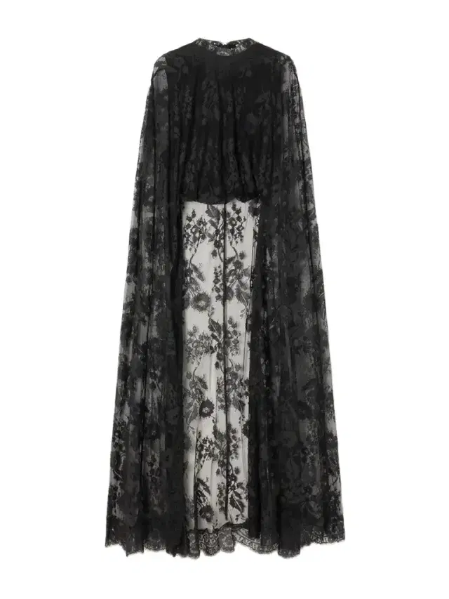 Valiant Cropped Cape-effect Lace Blouse