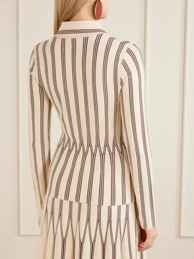 Zimmermann Valiant Striped Knitted Polo Sweater | Thumbnail 4