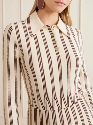 Zimmermann Valiant Striped Knitted Polo Sweater | Thumbnail 5