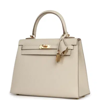 HERMÈS Hermes Kelly Sellier 25 Craie Epsom Gold Hardware | Thumbnail 5 HERMÈS Hermes Kelly Sellier 25 Craie Epsom Gold Hardware | Thumbnail 5
