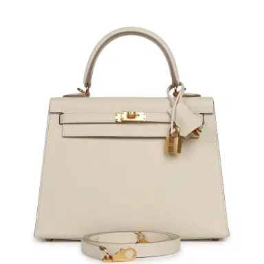 HERMÈS Hermes Kelly Sellier 25 Craie Epsom Gold Hardware | Thumbnail 1 HERMÈS Hermes Kelly Sellier 25 Craie Epsom Gold Hardware | Thumbnail 1