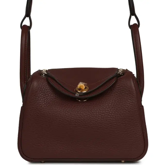 HERMÈS Hermes Mini Lindy II Terre Clemence Gold Hardware