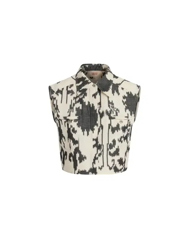 Emporio Sirenuse Caterina Top in Ikat Blossom