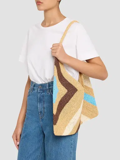 A.L.C. Women's Sid Woven Paper Yarn Shoulder Bag - Desert Sky | Thumbnail 2