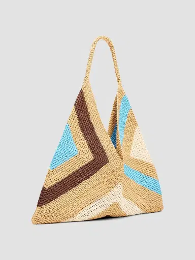 A.L.C. Women's Sid Woven Paper Yarn Shoulder Bag - Desert Sky | Thumbnail 3