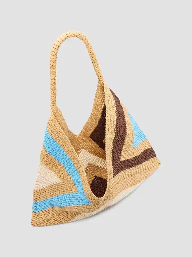 A.L.C. Women's Sid Woven Paper Yarn Shoulder Bag - Desert Sky | Thumbnail 4