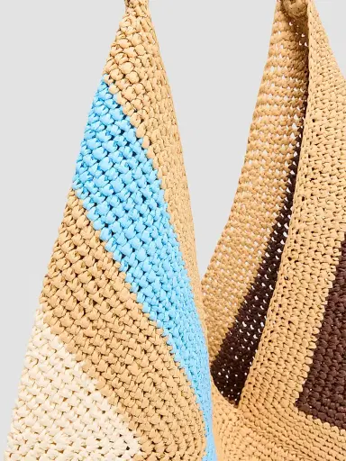 A.L.C. Women's Sid Woven Paper Yarn Shoulder Bag - Desert Sky | Thumbnail 5